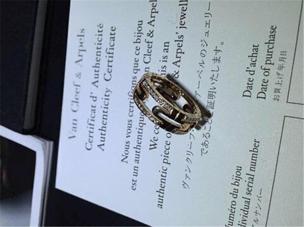 Luxury jewe factory parentesi series ring 18k white gold yellow gold rose gold diamond  ring