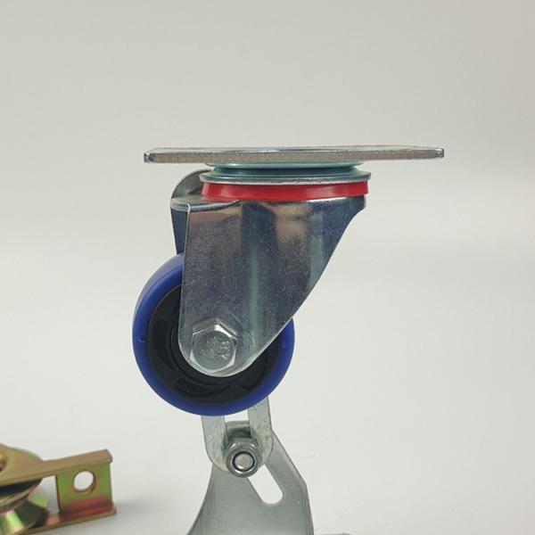 Light Duty Solid Rubber Casters 2 Inch Blue TPR Swivel High Load Caster Wheels