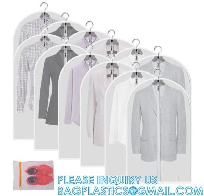 Translucent Clothes Are High Quality And Dustproof Recycled Poly Custom Hanging Garment Cover Bag White