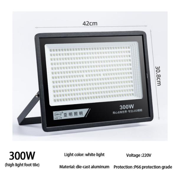 Aluminum Alloy Advertising Floodlight with 120lm Luminous Flux and 180° Beam Angle