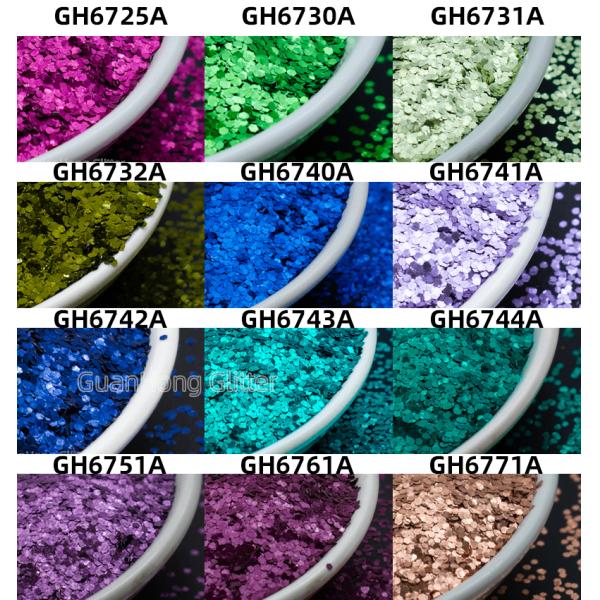 High Temperature Solvent Resistant Aluminum Glitter Chunky Holographic Powder Customized