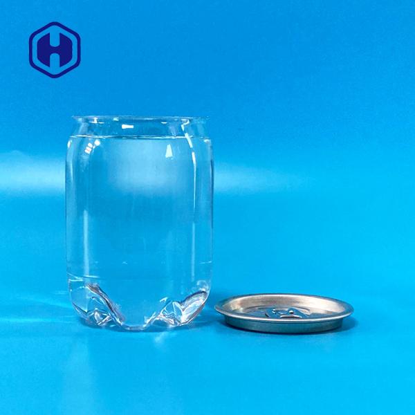 Clear Airtight 230ml Empty Clear Plastic Soda Can With Lids