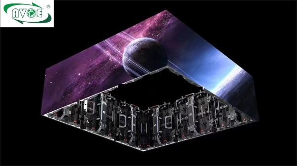 Type G P3.91 4K Stage Rental LED Display Curved Cabinet 500x500mm 45 Degree