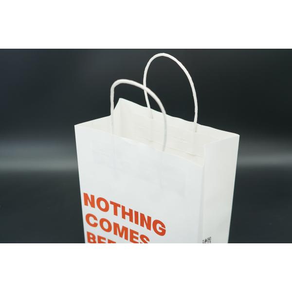 White Twisted Handle Paper Bags Sturdy Kraft Paper Shopping Bags