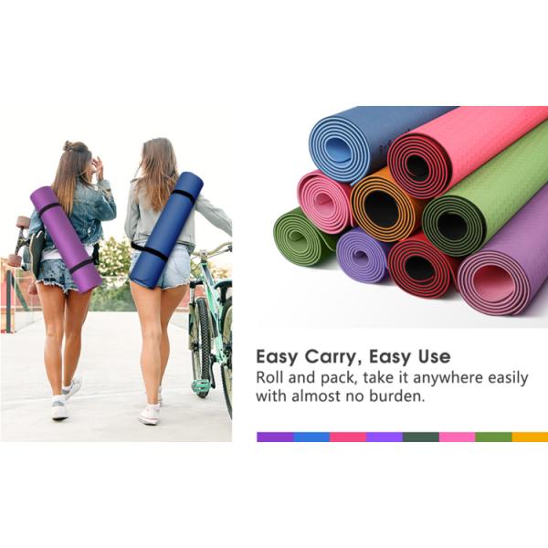 Водоустойчивая прочная высокая плотность циновки йоги TPE Eco дружелюбная