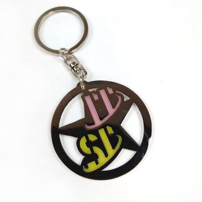 Color Transparent Lacquer Promotional Keychain Vibrant Twist For Brand