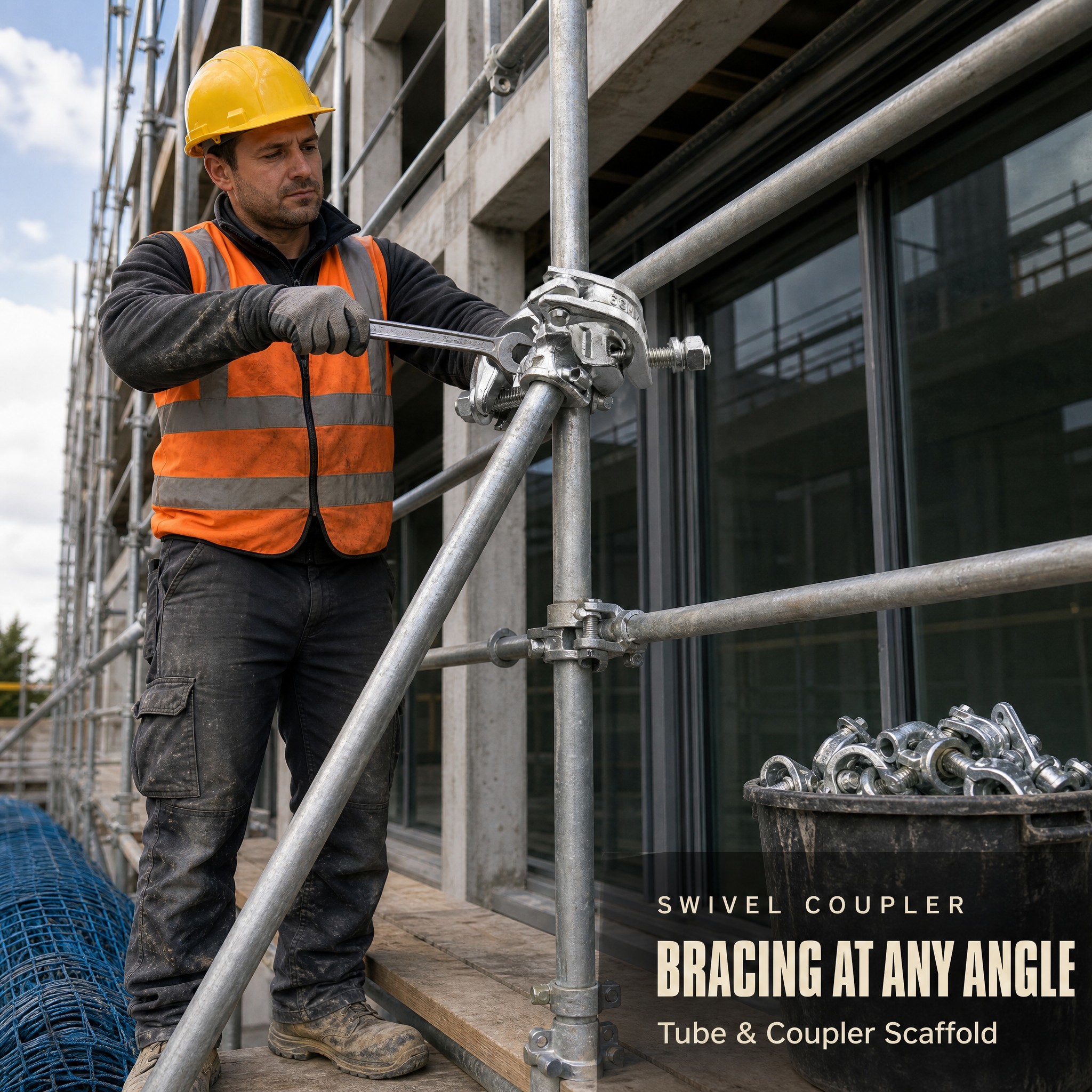 Galvanized Swivel Coupler with 360 Degree Rotation for Scaffolding Tubes in Drop Forged Steel