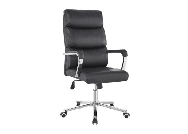 Ergonomically Electroplating 1100 Mm Leather Desk Chair Modern