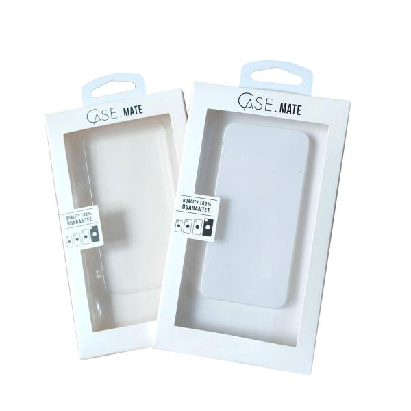 Caja de embalaje personalizada de caja de teléfono móvil barata con logotipo de impresión de ventanas de PVC Caja reciclable