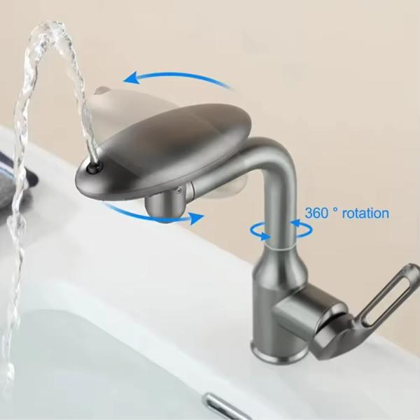 Multifunctional Lizhen-Hwa.Con UFO Faucet for Hot Cold Washbasin in Polished Surface