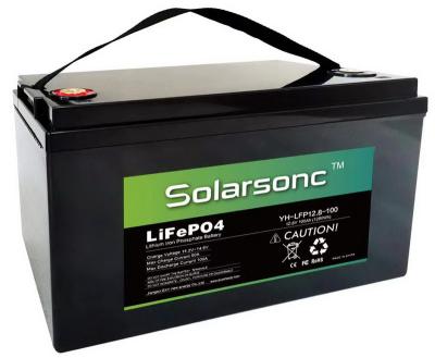 o ferro do lítio de 12v 100ah Lifepo4 fosfata a bateria recarregável de Lfp das células de bateria