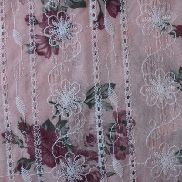 Waterproof Organic Cotton Fabric Weft Printed Embroidered 60S 105 Gsm