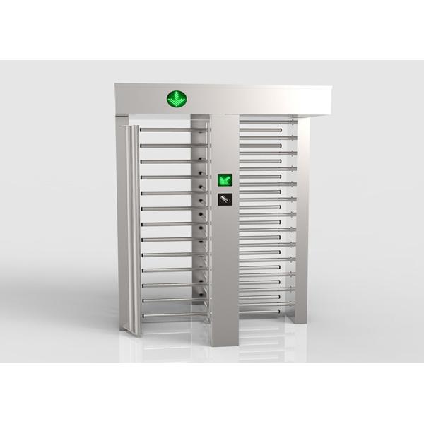 90 Degree Rotating Bi-directional Full Height Turnstile with Biometric Fingerprint RFID Card Reader and SS304 Frame