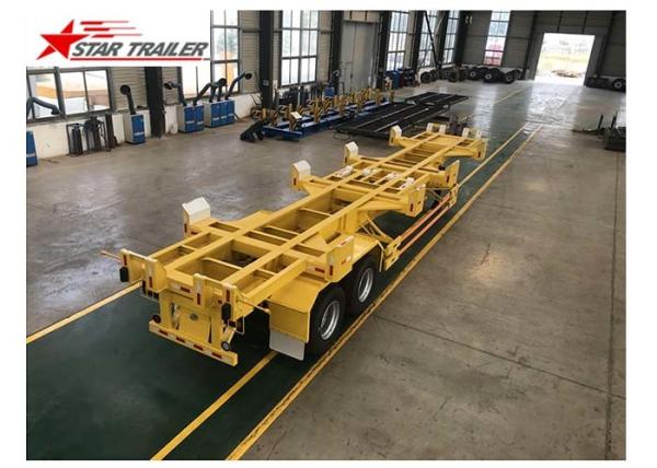 65T 40 Ft Semi Trailer Folding Hydraulic Type For Transporting Heavy Duty Equipment