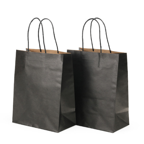 Impressão de gravura Logotipo personalizado Artesanato de compras Bolsa de papel Kraft para suas necessidades