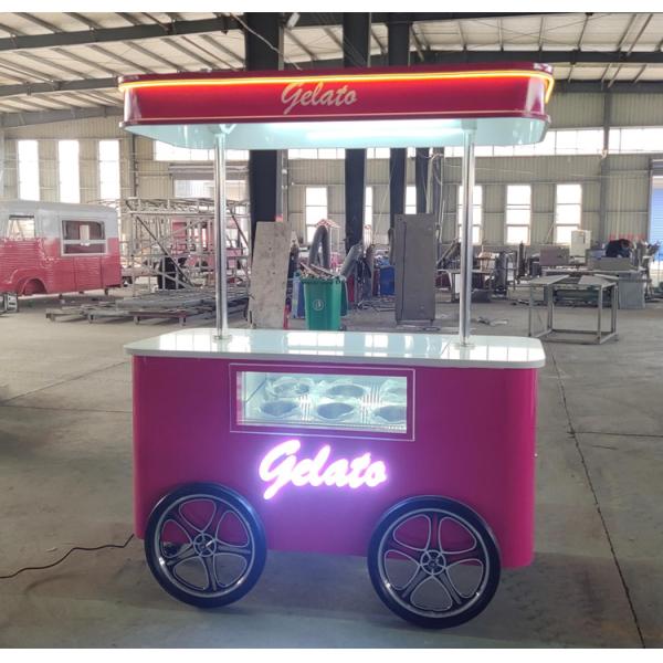 Gelato Ice Cream Push Cart /freezer vending machine /display freezer