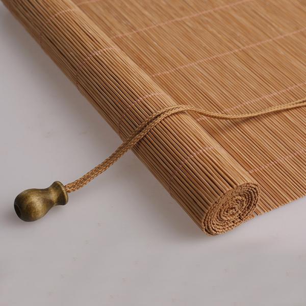 Hand Made 1.5m Height Natural Bamboo Roller Blinds Shade Solar Control Decoration