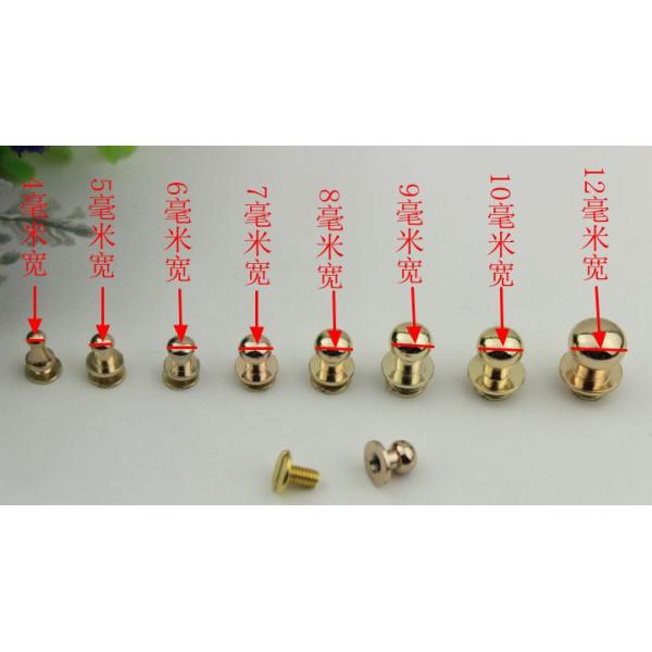 Bag metal hardware accessories nickel color 4 mm -12 mm high quality monk head nipple nail wholesale