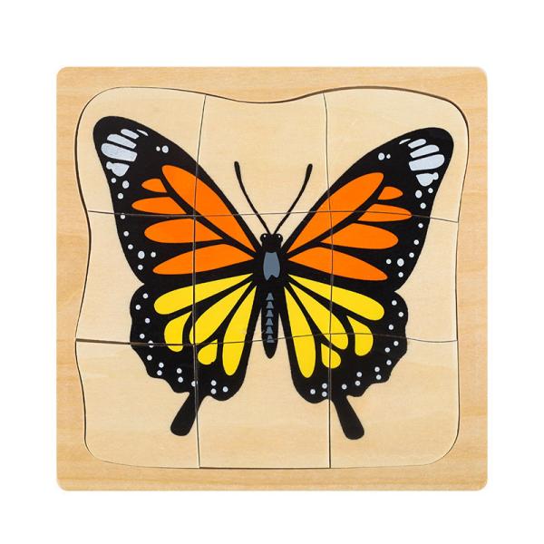 Montessori early childhood education toys growth process Montessori animals and plants men and women multi-layer puzzle