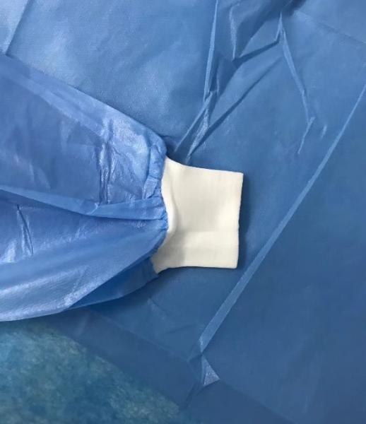 Disposable Non-woven PP+PE Surgical Gown Knitted Cuff Medical Protective Disposable Protective Isolation Gown