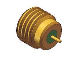 50Ω Hermetically Sealed SMPM Male Bulkhead RF Coaxial Connector 0.3MHz-40GHz 170V