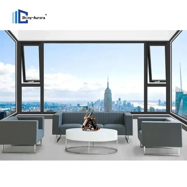 Double Glazed Aluminium Top Hung Window Thermal Break Aluminium Windows