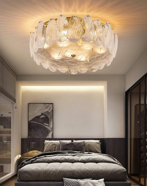 Ceiling chandelier for living room Leaf glass decorative celling lights modern celling lamp(WH-CA-64)