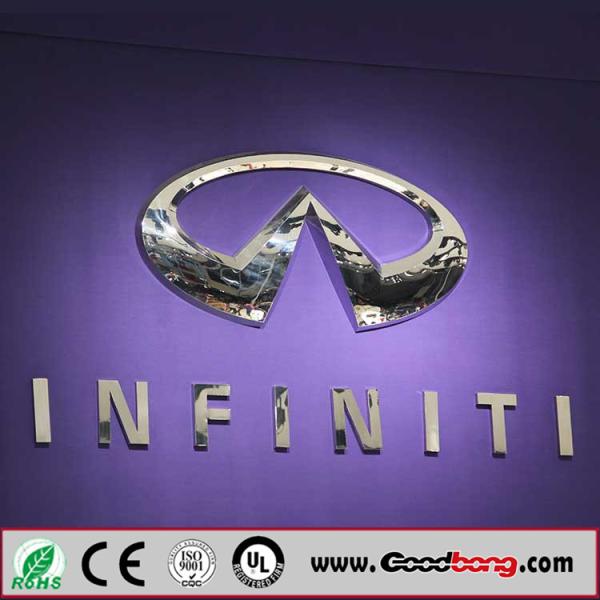 Round Metal Backlit Light Led Car Logo Or Emblem with their names for dealerships store