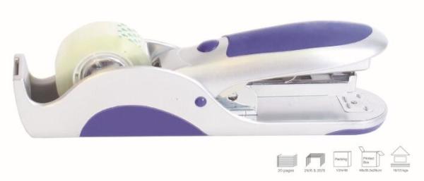 Hot Sale Promotion Staple Size#24/6 26/6 Blue Color Tape Dispenser With Stapler Set