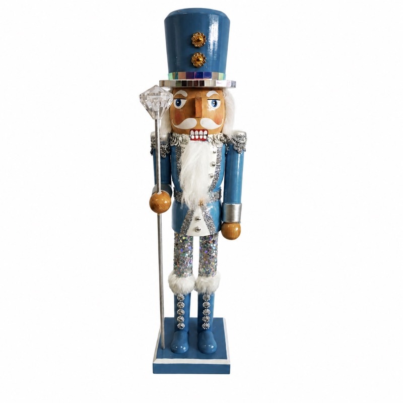 Custom Blue Silver Royal Nutcracker