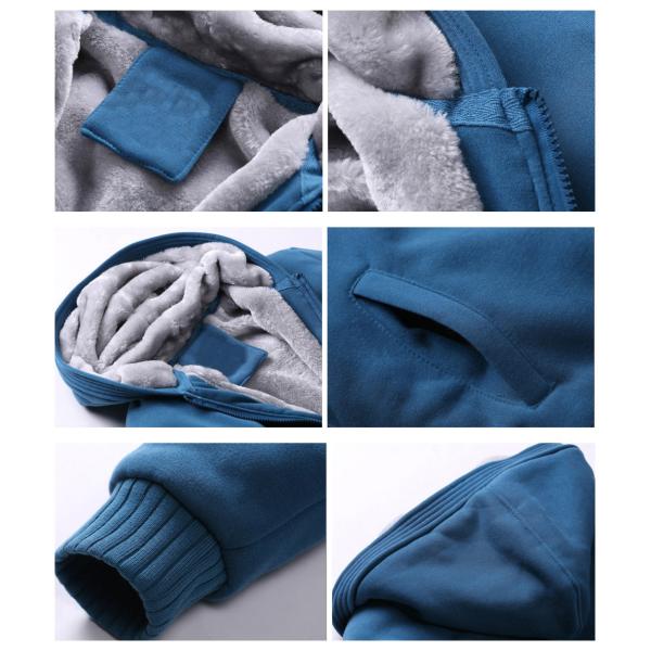 European design cheap casual zipper trendy men thick fleece winter hoodies for men