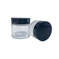 Bouteille en verre de conteneur de crème de baume à lèvres de pots de transparent avec les couvercles en bronze d'or