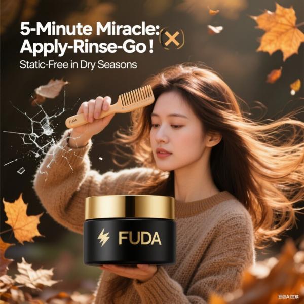 Frizz-resistant Hair Mask! Tames static electricity and frizz in 3 seconds