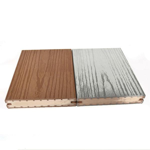 Coextrusão PVC Decking exterior descalço-seguro planchas lisas sem estilhaços 122*23mm