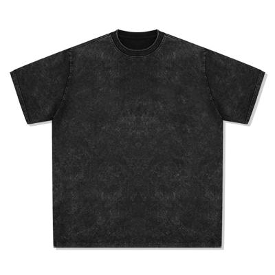 Etiquetas personalizadas American Retro estilo camiseta de manga curta para homens e mulheres em branco