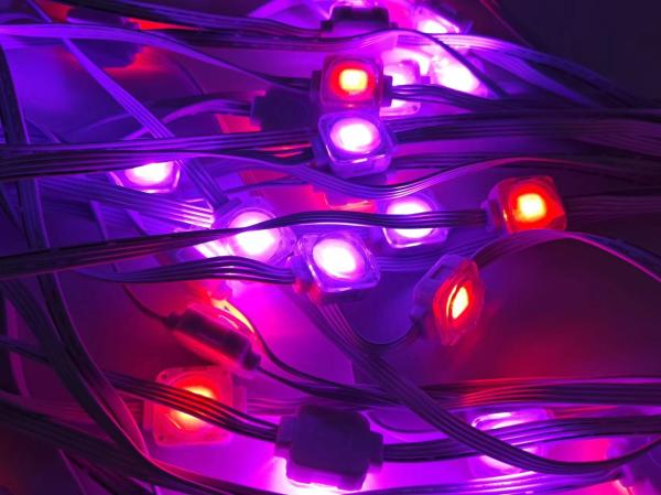 25 mm rgb rgbw luminaire de piste de Noël à domicile à toit de terrasse IP67 extérieur LED pixel luminaire à toit de terrasse à LED permanent
