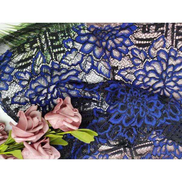 Ткань шнурка домашнего цветка ткани большого голубая связыванная для платья маленькой девочки