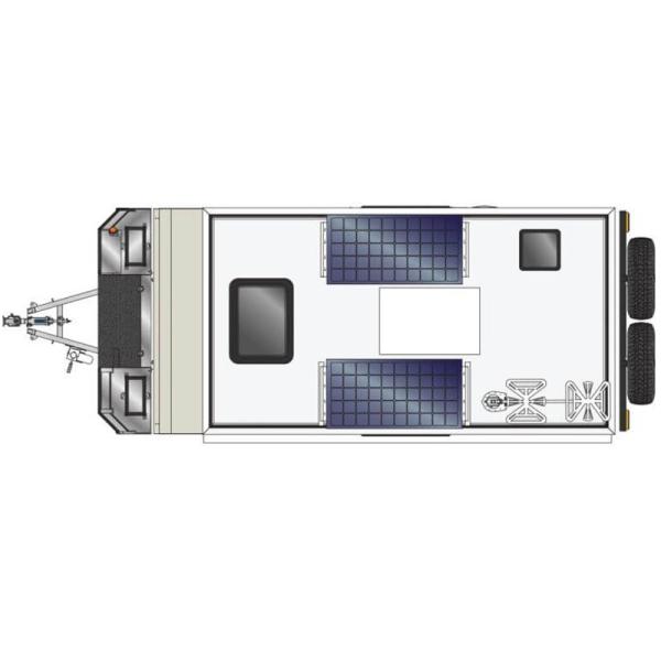 Petites remorques de voyage légères récréatives remorque de camping-car pour 4 personnes multifonctionnelle