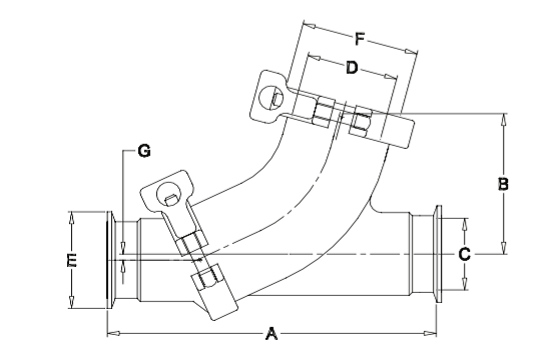 Y - Ball  2 Inch SS Check Valve  Two Piece Hygienic Check Valve For Pharmaceutical Industry