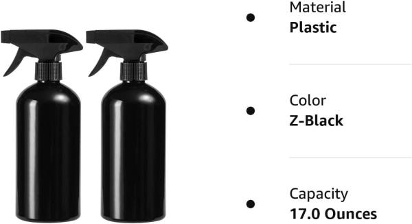 17 Oz Spray Bottle Trigger Empty Spray Bottles Refillable Container For Water, Essential Oils, Hair, Cleaning