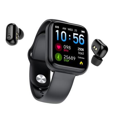 Monitoração de saúde X5 Smartwatch IP67 1.54inch 2 em 1 relógio e Earbuds programável