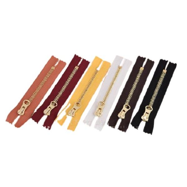 Matt Nickel Gunmetal Antique Silver Metal Zippers Flexible For Black Jacket
