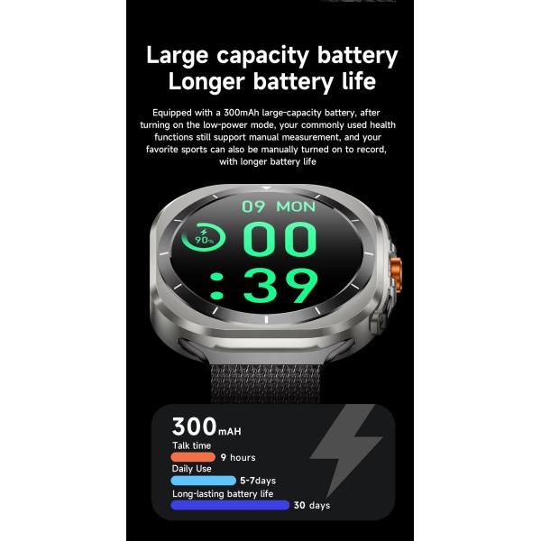 Outdoor Sport Z7 Ultra Smart Watch Men 1.46inch Large Screen Health Monitoring Fitness