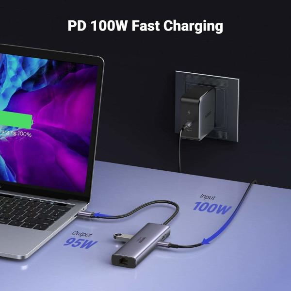 Appareil réseau 7 en 1 Adaptateur Gigabit Ethernet 100W