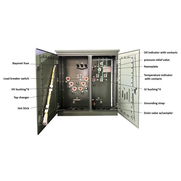 75 KVA Three Phase Pad Mounted Transformer Step Down 4160V to 208V 120V Meets DOE 2016 Standards