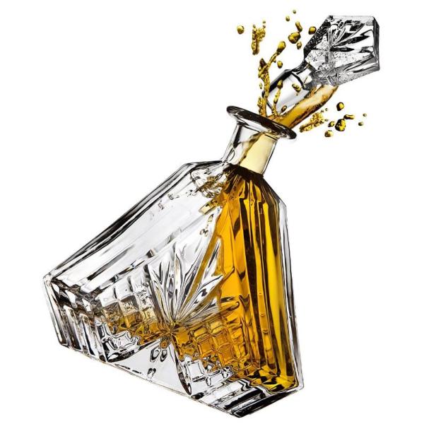 Glass Whisky Bottle Base Material glass 750 ml Hermetic Glass Wine Bottle With Glass Lid