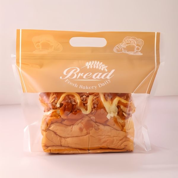 Transparent Custom Bakery Packaging Bag Plastic Portable For Homemade Bread