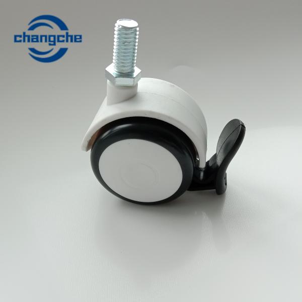 PVC TPU PP Material Hospital Bed Caster Wheels 100 / 200Lbs