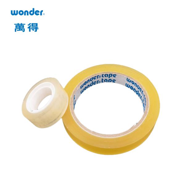 DIY Clear BOPP Stationery Tape 18 мм ширина желтоватая индивидуальная для проектов