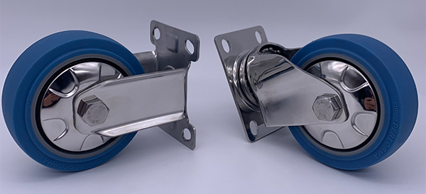 Противоюзовый мягкий рицинус TPR резиновый твердый фиксированный катит 5 дюймов